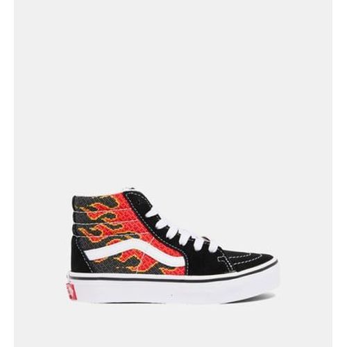 Vans - Baskets Montantes Sk8-Hi Flammes Suède Mixtes - Noir