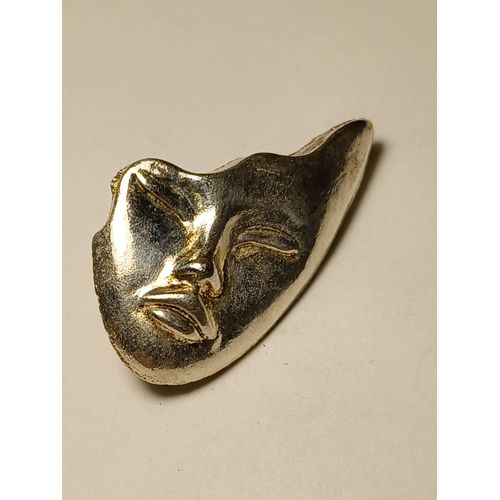 Pin's Bijoux Masque Venitien, Diffuseur De Parfum, Metal Argenté