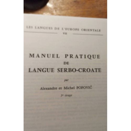 Manuel Pratique De Langue Serbo-Croate