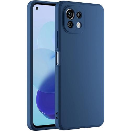 Coque Pour Xiaomi Mi 11 Lite Silicone Antichoc Bleu Marine Souple Et Résistant