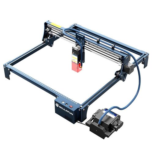 SCULPFUN S30 5W Découpeur de graveur laser assistance pneumatique automatique, objectif remplaçable, carte mère 32 bits, 410x400mm