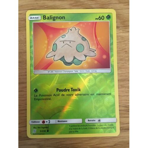 Carte Pokemon / Harmonie Des Esprits / Balignon 60pv / 5 - 236 Reverse