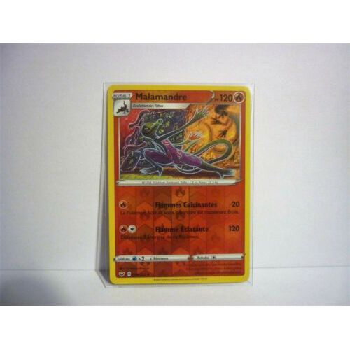 Carte Pokemon / Epee Et Bouclier / Malamandre 120pv / 028 - 202 Reverse