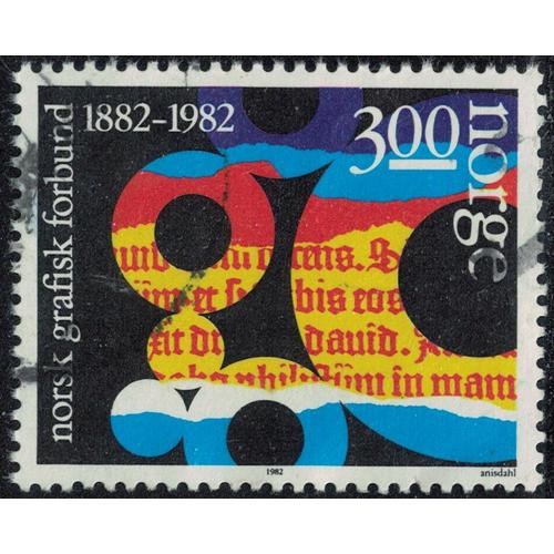 Norvège 1982 Oblitéré Used Association Graphique Norvégienne Y&t No 829 Su