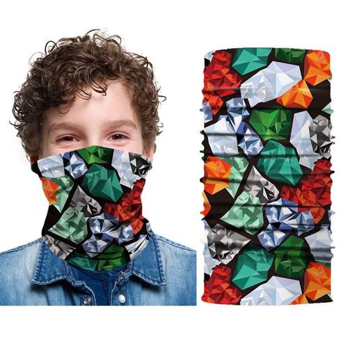 Couleur K006 Bandana Imprimé 3d Pour Enfants, Protection Solaire, Coupe-Vent, Cagoule Pour Le Cou, Cache-Tête, Randonnée, Cyclisme, Masque Facial