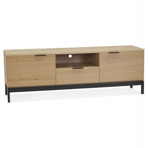 Paris Prix - Meuble Tv 2 Portes & 1 Tiroir "Kibo" 150cm Naturel