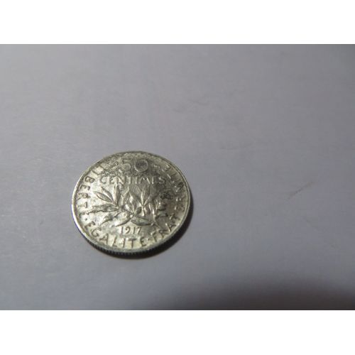 Vends Lot De 4 Pièces De 50centimes 2 De 1916-1 De1917-1 De 1918