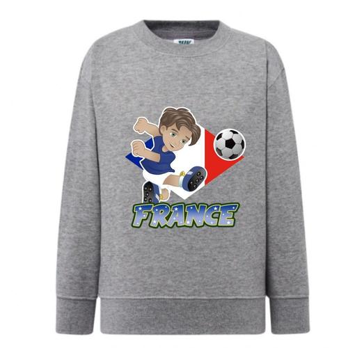 Sweat Enfant Footballeur Gris