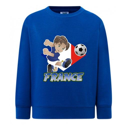 Sweat Enfant Footballeur Bleu Royal