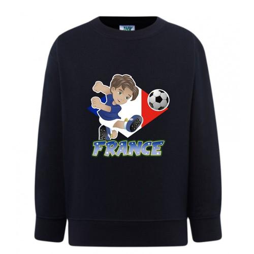 Sweat Enfant Footballeur Bleu Marine