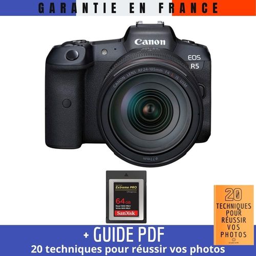 Canon EOS R5 + RF 24-105mm F4L IS USM + SanDisk 64GB Extreme PRO CFexpress Type B + Guide PDF MCZ DIRECT '20 TECHNIQUES POUR RÉUSSIR VOS PHOTOS'