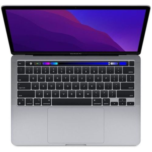 MacBook Pro Touch Bar 13"Apple M1 3,2 Ghz 16 Go 256 Go SSD Gris Sidéral (2020) - Batterie Neuve - Reconditionné - Etat correct