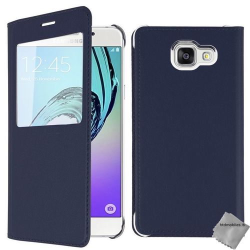 Housse Etui Coque Portefeuille S-View Pour Samsung Galaxy A3 (Version 2016) + Film Ecran - Bleu