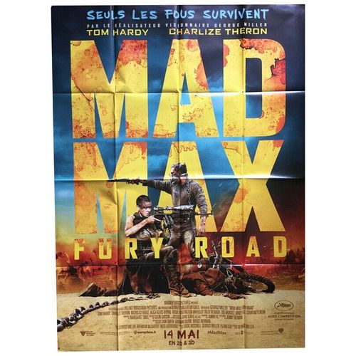 Mad Max: Fury Road -Véritable Affiche De Cinéma Pliée - Format 120x160 Cm - De George Miller Avec Tom Hardy, Charlize Theron, Nicholas Hoult, Zoë Kravitz, Adelaide Clemens, Riley Keough - 2015
