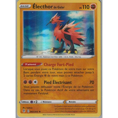 Carte Pokemon - Electhor De Galar - 082/203 - Holo-Rare - Evolution Celeste -