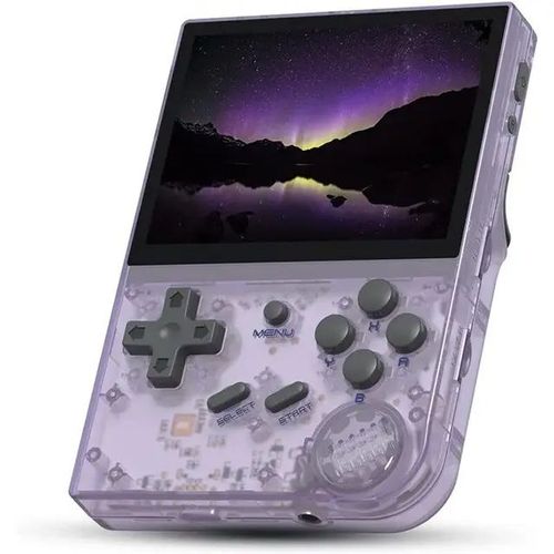 Violet - Console De Jeu Rétro Rg35xx, Compatible Avec Le Système Linux, Écran Ips De 3.5 Pouces, Vidéo De Poche Portable, Cadeaux Pour Enfants