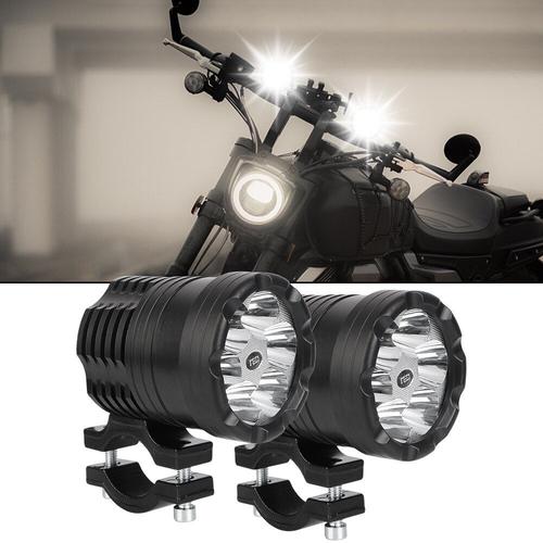 Ensemble De Phares Led Pour Motos, Phares Antibrouillard Auxiliaires, Pour Bmw, Honda, Kawasaki, Cafe Racer, 12v