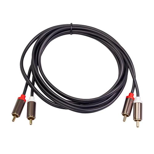 2RCA to 2 Coaxial Audio Cable 3.5 Jack Stereo Audio Cord 1M for Home Theater DVD TV Amplifier CD