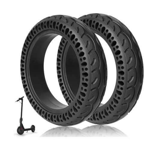 8,5 Pouces Pneu Plein Compatible Avec Xiaomi Trottinette M365/M365pro, Anti Crevaison, Anti Dérapant Solide (2 Pièce Avant/Arrière)