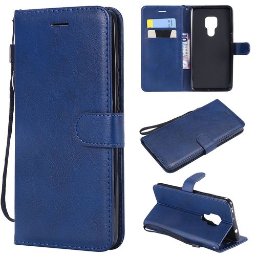Coque Pour Huawei Mate 20,Portefeuille Etui Housse En Cuir Protection Avec Porte Cartes,Antichoc Etui A Rabat Pochette Pour Huawei Mate 20,Bleu