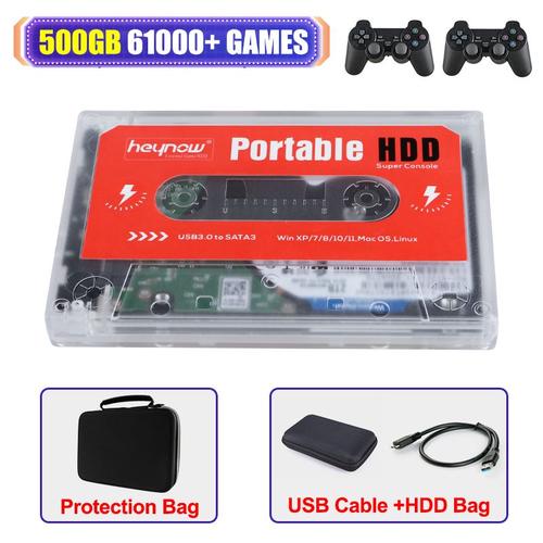 500 Avec Contrôleur - Batocera Portable Hdd 2t 72000 + Jeux 80 + Émulateurs Plug And Play Pour Ps3/Ps2/Ps1/Wii/Wiiu/Ss/N64/Snes Pour Pc/Gk3v/Gk Mini