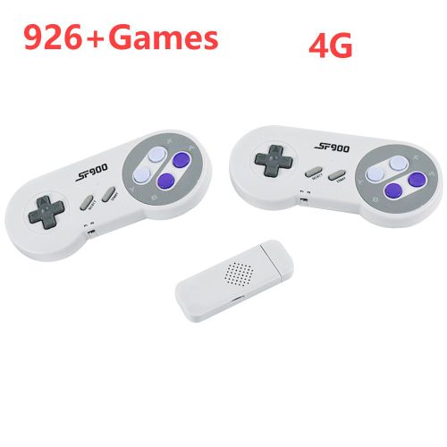 926 Jeux - Console De Jeu Vidéo Rétro Avec Récepteur Sans Fil, Manette De Jeu Pour Super Nintendo Snes Anj900, 2 Thorac, 2.4g