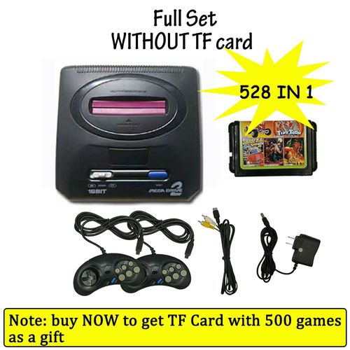 Pas De Tfcard - Console De Jeu Vidéo Mini Tv Rétro, 528 Jeux Intégrés Pour Sega Megadrive Md2 D'origine Avec Sortie Av, Manettes De Jeu Doubles Filaires, Nouveau