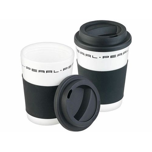 2 Gobelets "Coffee To Go" À Double-Paroi Avec Couvercle - 350 Ml