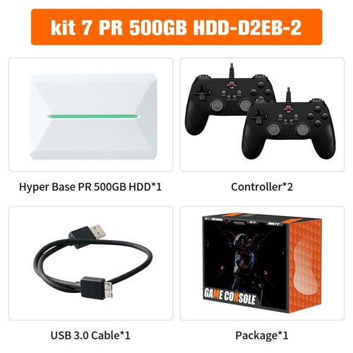 Pr 500g Hdd-D2eb-2 - Console De Jeux Vidéo Hdd Retrobat Et Playnite, 500 Go, 38200 + Jeux Rétro Aaa, Ps3, Ps2, Psp, Switch, Wii, Wiiu, Pc, Ordinateur Portable
