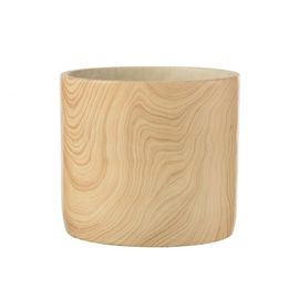 Cache-Pot En Céramique Beige 21.5x21.5x19.5 Cm