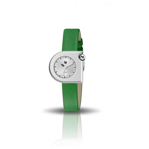 Lip Mach 2000 Mini Montre Femme Acier Cuir Vert 671194