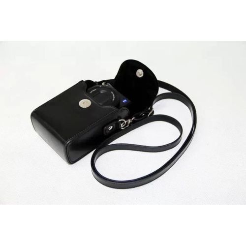 noir - Étui En Cuir Pour Appareil Photo, Housse Pour Sony Rx100 Vii Vi Va V Iv Iii Ii 7 6 5 4 3 2 Rx100m6 Rx100m5 Rx100m4 Rx100m3 Rx100m7