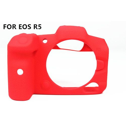 R5 rouge - Coque de protection antidérapante en Silicone pour appareil photo DSLR, pour Canon