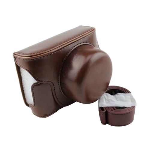 Café - Étui pour appareil photo numérique Panasonic Lumix DC GF10, housse complète en cuir PU à ajustement précis, pour GF9 GF8 GF7 GX900 GX950 GX850 GX800