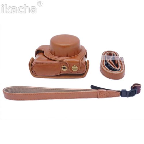 Marron - Étui pour appareil photo numérique Panasonic Lumix DC GF10, housse complète en cuir PU à ajustement précis, pour GF9 GF8 GF7 GX900 GX950 GX850 GX800