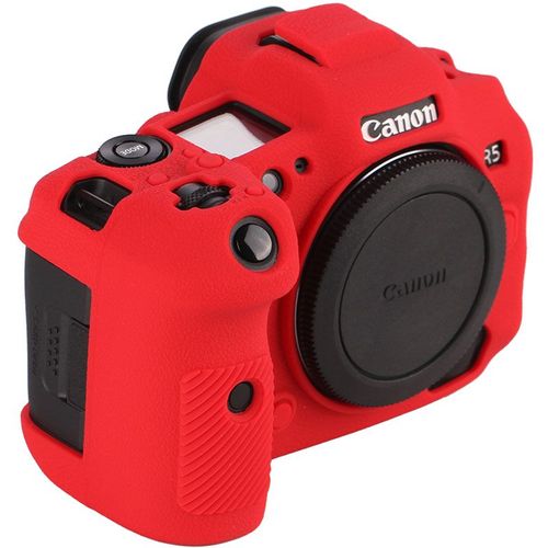 R5 rouge - Coque de protection en caoutchouc et Silicone pour appareil photo Canon
