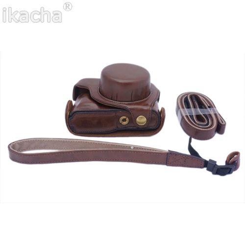 Café - Étui pour appareil photo numérique Panasonic Lumix DC GF10, housse complète en cuir PU à ajustement précis, pour GF9 GF8 GF7 GX900 GX950 GX850 GX800