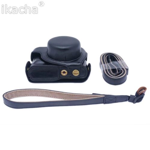 Noir - Étui pour appareil photo numérique Panasonic Lumix DC GF10, housse complète en cuir PU à ajustement précis, pour GF9 GF8 GF7 GX900 GX950 GX850 GX800
