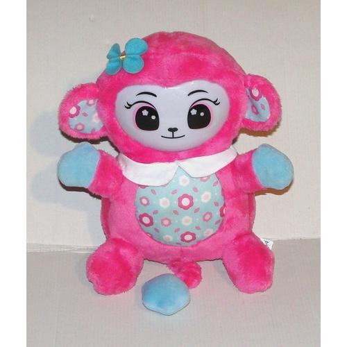 Monkipop Vtech Doudou Peluche Singe Rose Interactive Parle En Français