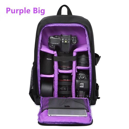 Violet Grand - Sac À Dos Étanche Pour Appareil Photo Slr Dslr, Étui Multifonctionnel Pour Drone Photo Pour Nikon Canon Pentax Panasonic Sony Olympus Fujifilm-Générique