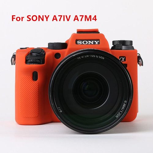 A7IV A7M4 Orange - Housse En Silicone Souple Sac Photo Pour Sony