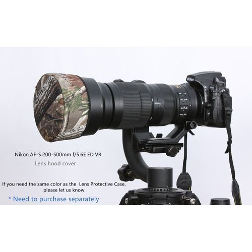 Couverture du capot d'objectif - manteau de Camouflage pour objectif, housse imperméable en Nylon pour lentille Nikon, 200 500mm f/5.6E ED VR