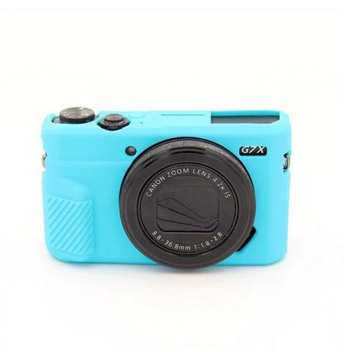 Bleu - Sacs de caméra pour Canon Powershot G7X2 G7X3, housse de Protection en caoutchouc pour Canon G7 X Mark II, accessoires de caméra, étuis en Silicone souple