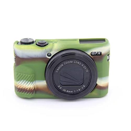 Vert - Sacs de caméra pour Canon Powershot G7X2 G7X3, housse de Protection en caoutchouc pour Canon G7 X Mark II, accessoires de caméra, étuis en Silicone souple