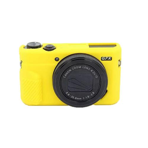 Jaune - Sacs de caméra pour Canon Powershot G7X2 G7X3, housse de Protection en caoutchouc pour Canon G7 X Mark II, accessoires de caméra, étuis en Silicone souple