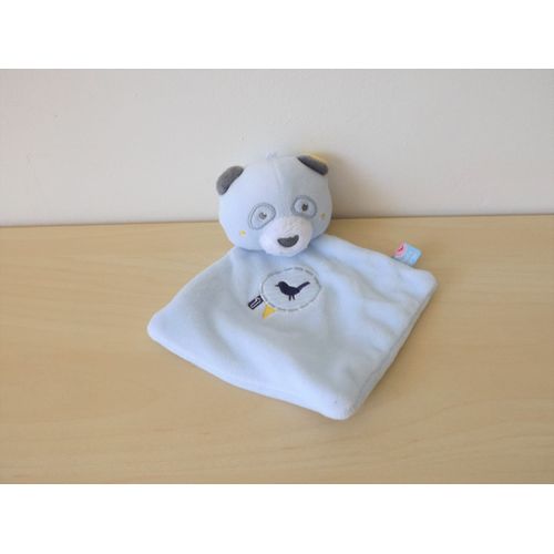 Doudou Panda Oiseau Bleu Sucre D'orge