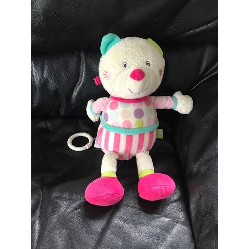 Babysun Baby Sun  Chat Ours Gourmandise Musical Rose 30cm