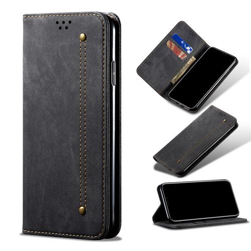 Coque Samsung Galaxy A70,Etui De Telephone En Cuir Pu Pour Samsung Galaxy A70,Etui Portefeuille 2 Emplacements Pour Cartes,1 Money Pocket,Coque Pour Samsung Galaxy A70,Noir