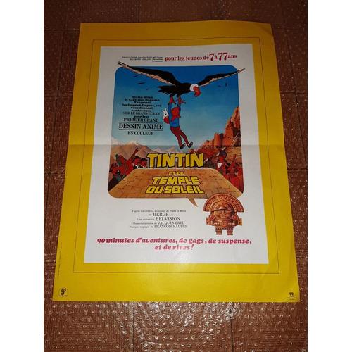 Affiche De Cinéma Tintin Et Le Temple Du Soleil 40x60 Cm