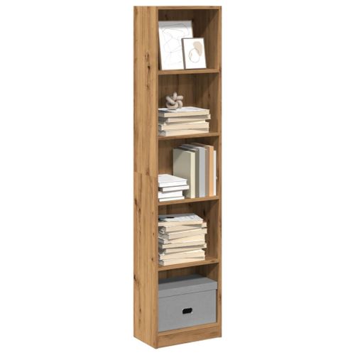 Vidaxl Bibliothèque Chêne Artisanal 40x24x176 Cm Bois D'ingénierie